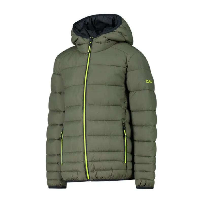 CMP JACKET FIX HOOD Jungen Daunenjacke Outdoorjacke olive