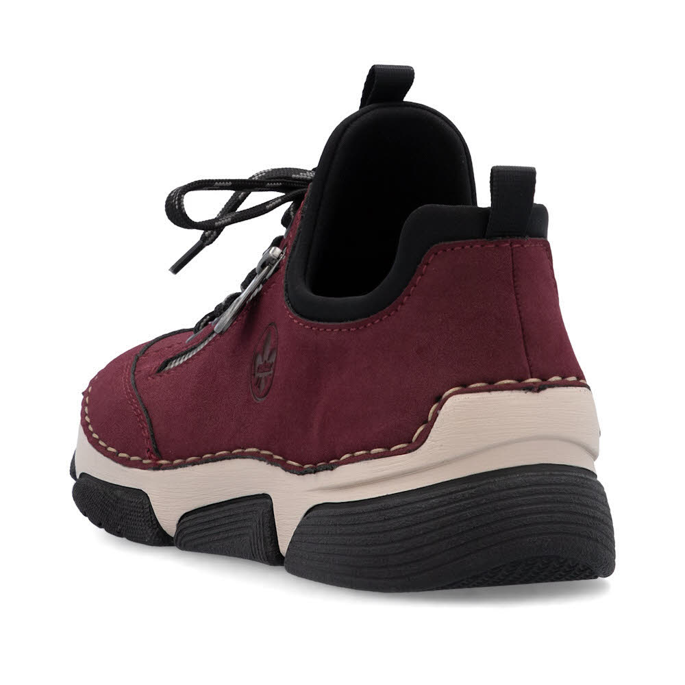 Rieker HWK Damen Halbschuhe Slipper rot