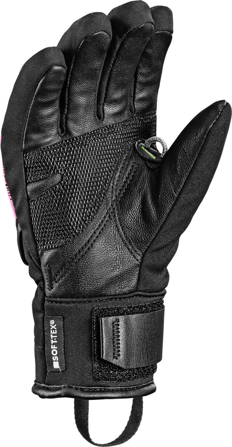 Leki WCR Core TR Junior Kinder Skihandschuhe Fingerlinge schwarz/gelb
