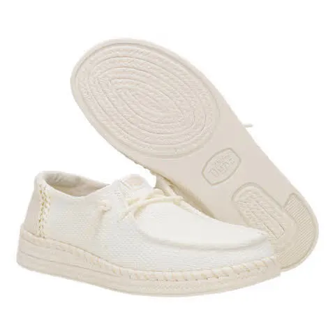 HEYDUDE Wendy Espadrille Woven Damen Halbschuhe weiß