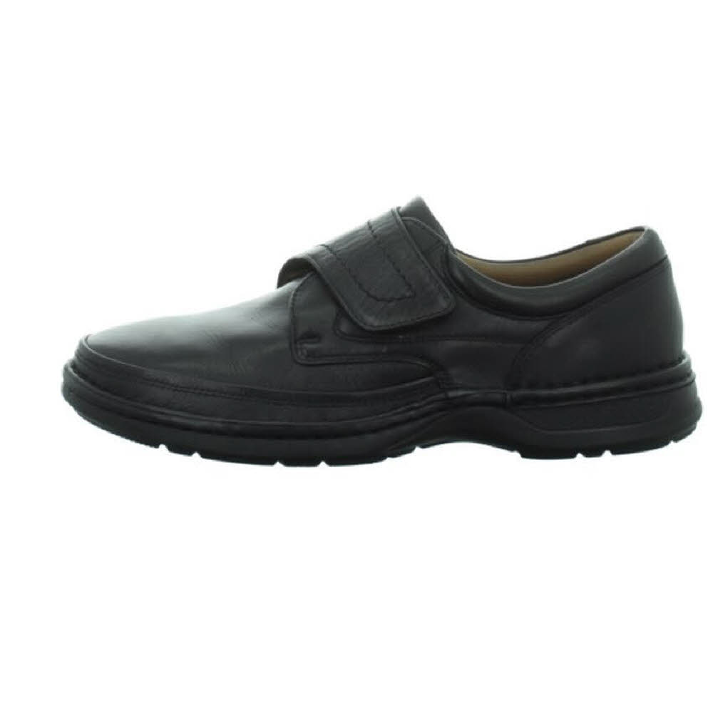 Longo Slipper Herren Klettschuhe Lederschuh Freizeit Outdoor modisch schwarz NEU
