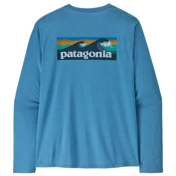 Patagonia Long-Sleeved Capilene® Cool Daily Shirt - Boardshort Logo Herren blau
