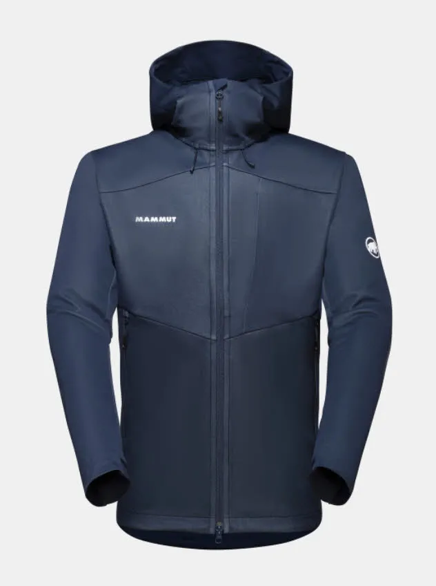Mammut HE Ultimate VII SO Hooded Jacket Herren Softshelljacke Windstopper blau NEU