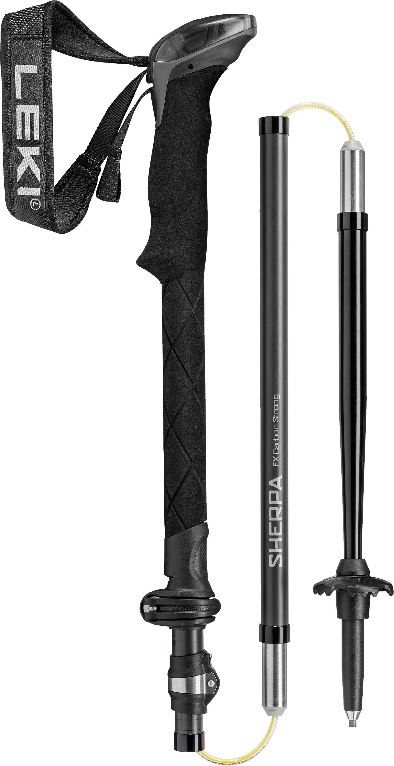 Leki Sherpa FX Carbon Strong Unisex Wanderstock schwarz/grau
