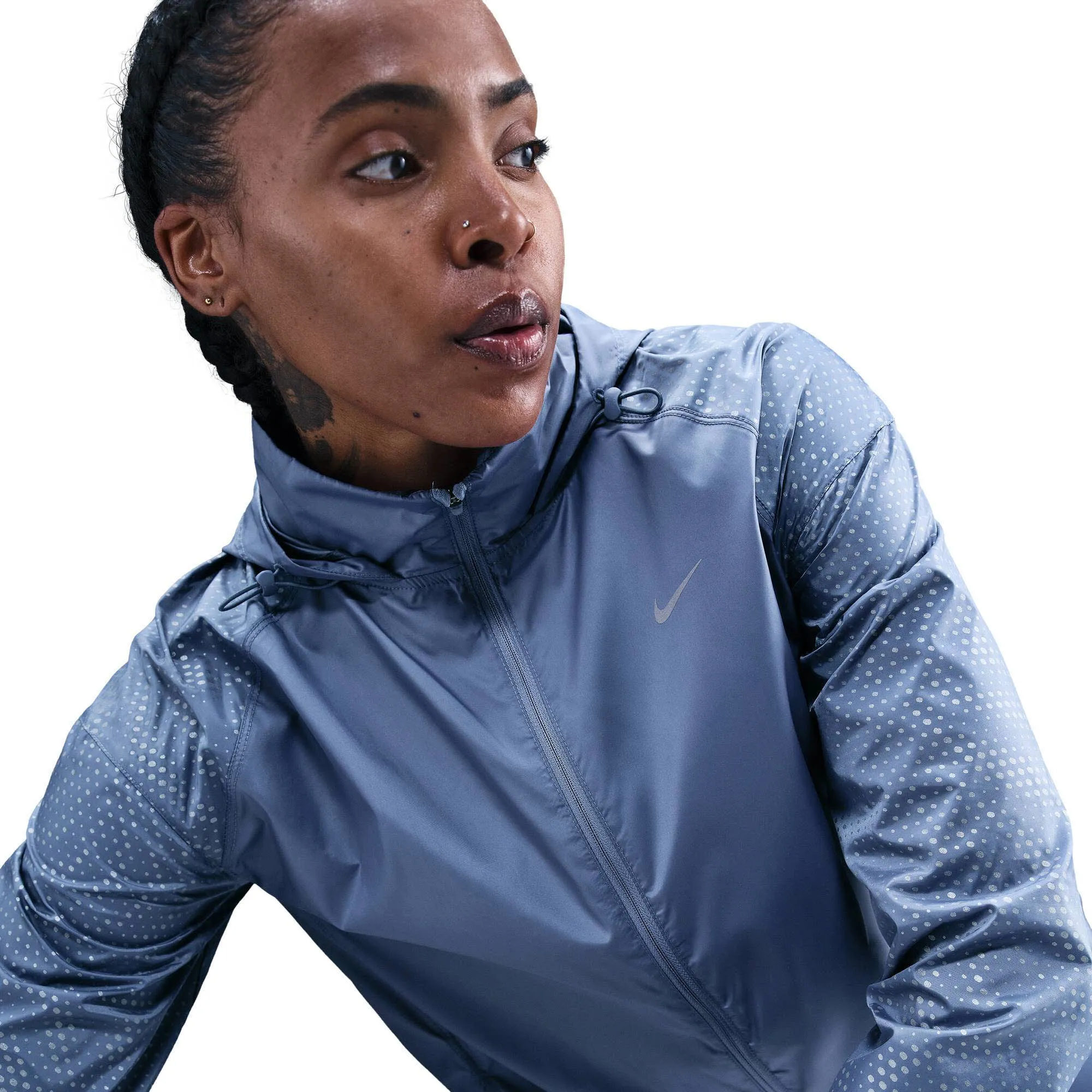 Nike Tempo Flash Damen Trainingsjacke Laufjacke blau
