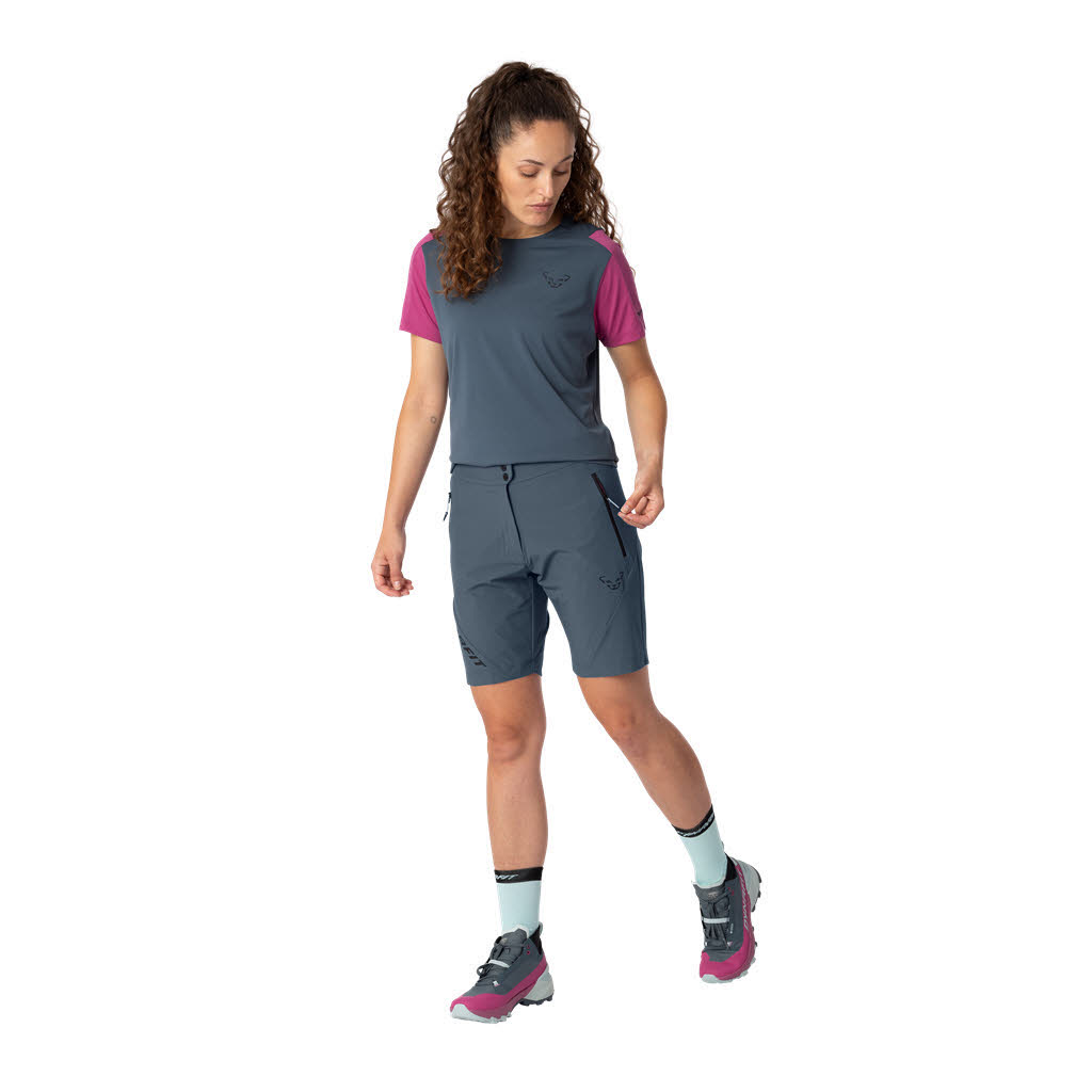 Dynafit Transalper 2 Light Dynastretch Damen Wandershorts Trekkingshorts grau