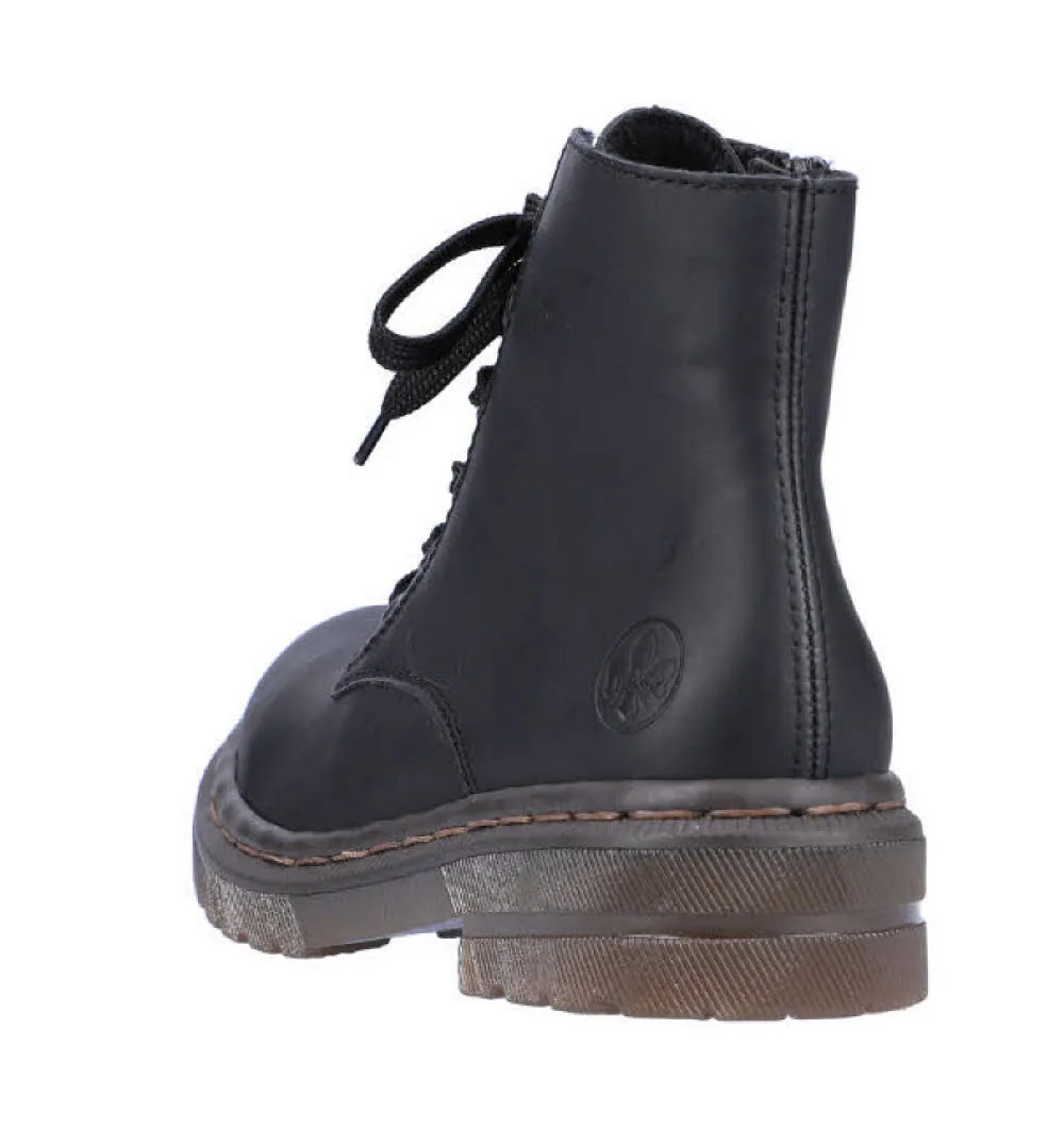 Rieker HWK Damen Stiefel Stiefeletten Modestiefel schwarz