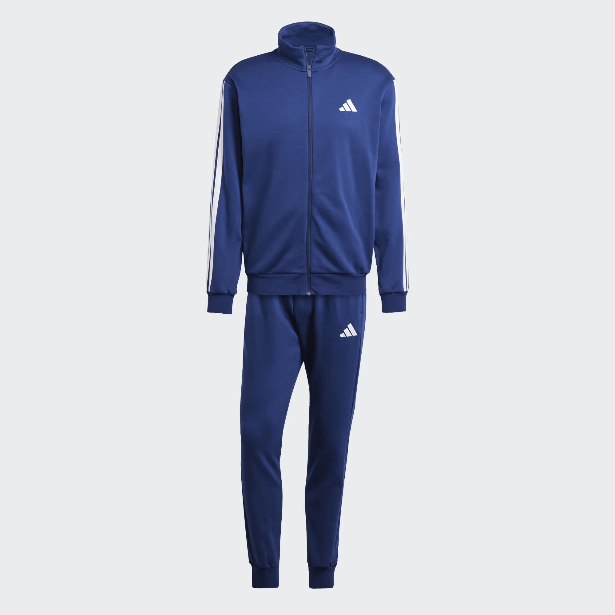 Adidas 3-STREIFEN FLEECE TRAININGSANZUG Herren blau