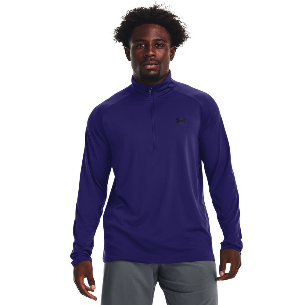 Under Armour Tech 2.0 1/2 Zip Herren Langarmshirt Funktionsshirt blau