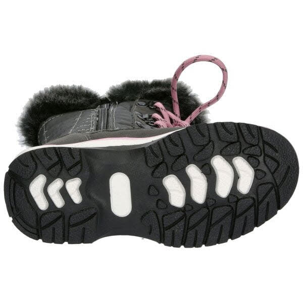 LICO Lillesand anthrazit/rose Mädchen Stiefelette Slipper grau