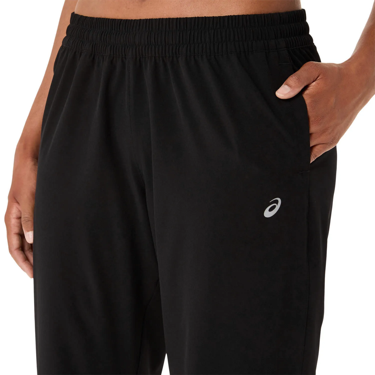 Asics CORE WOVEN PANT Damen Laufhose Runningtights schwarz