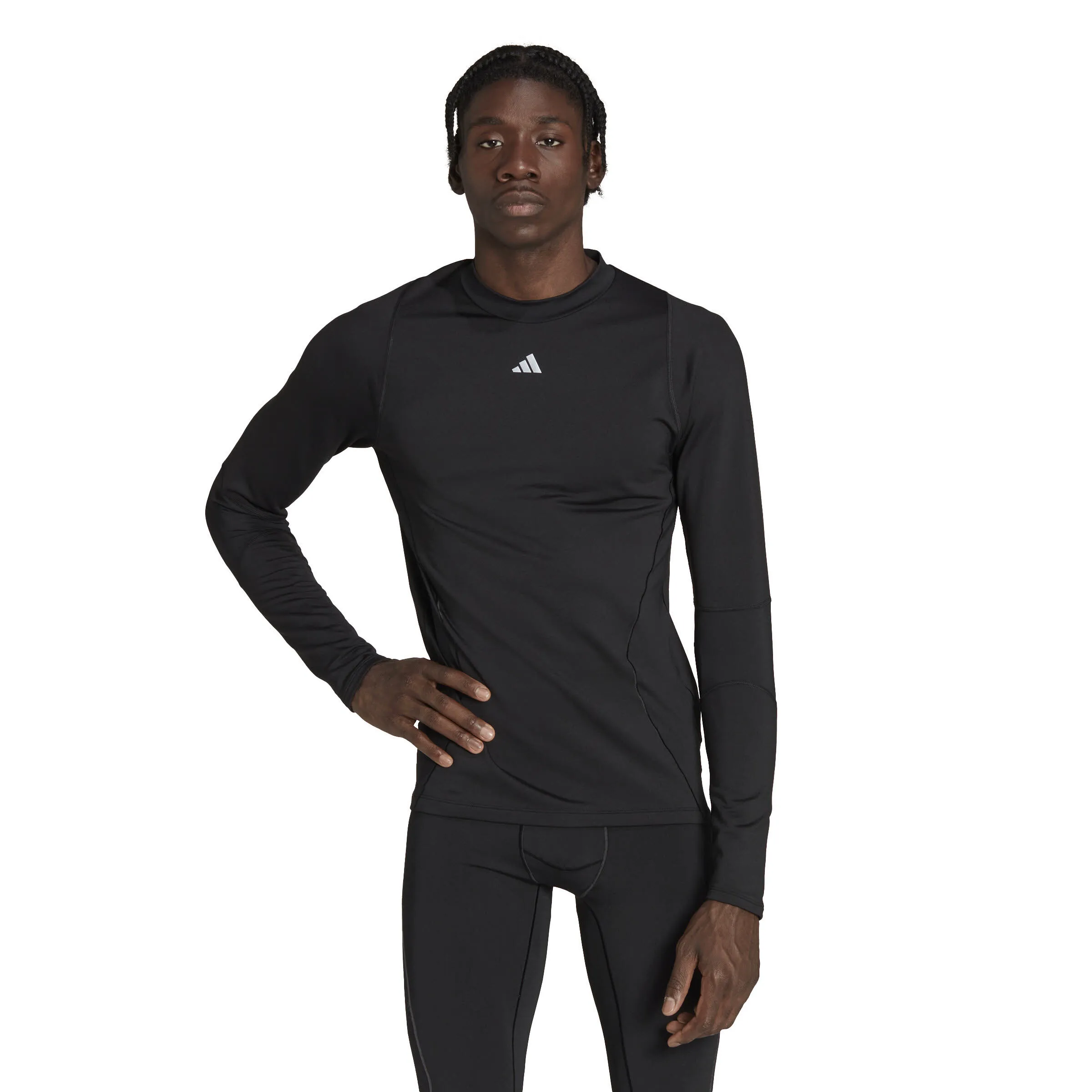 Adidas Techfit COLD.RDY Training Longsleeve Recycelt Microfleece Baselayer Herren Schwarz