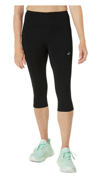 ASICS ROAD HIGH WAIST CAPRI TIGHT Laufleggings Damen schwarz