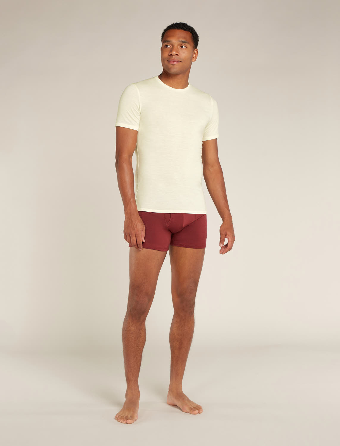 Icebreaker M Anatomica SS Crewe Herren Funktionsunterwäsche Baselayer weiß