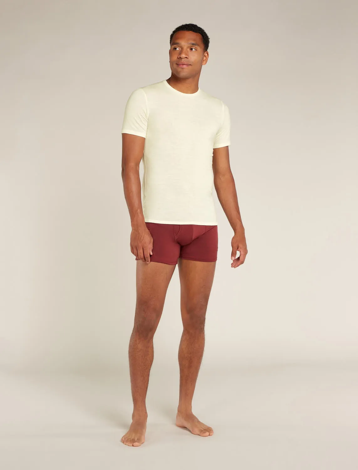 Icebreaker M Anatomica SS Crewe Herren Funktionsunterwäsche Baselayer weiß