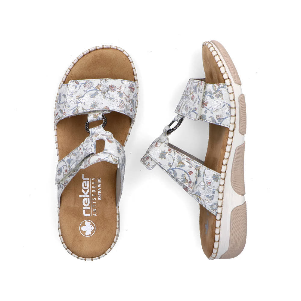 Rieker FSK Damen Sandalen Pantoletten bunt