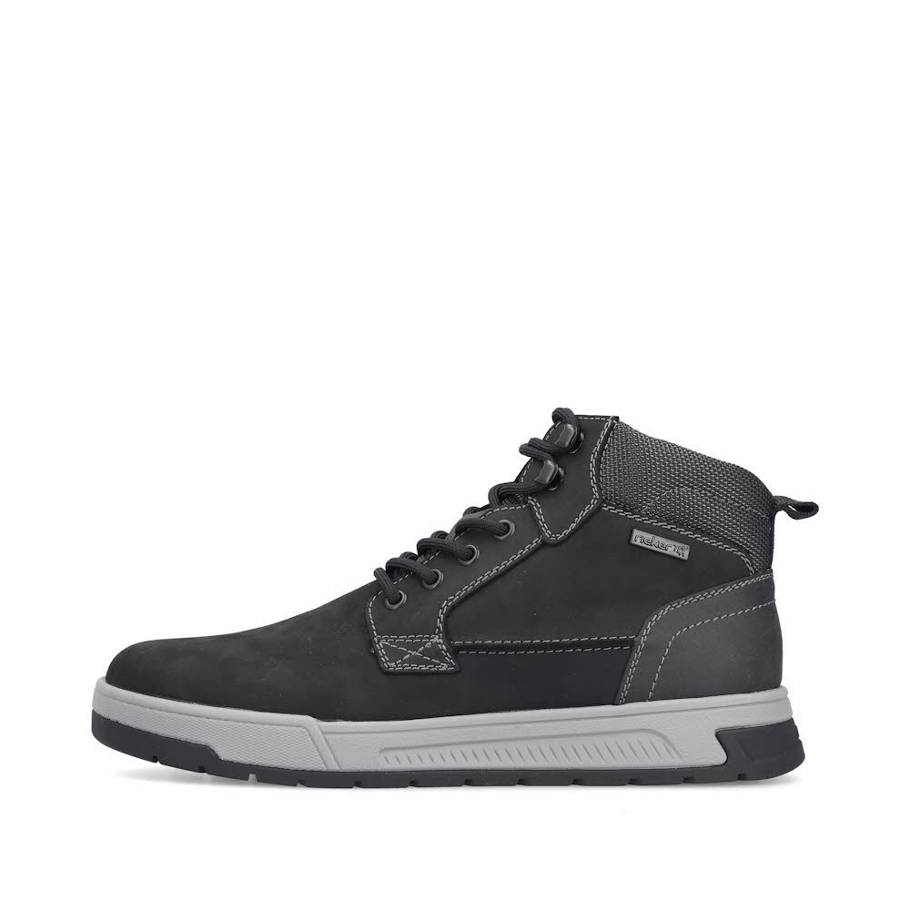 Rieker Schnürstiefel Herren Freizeitstiefel Stiefelette gefüttert schwarz