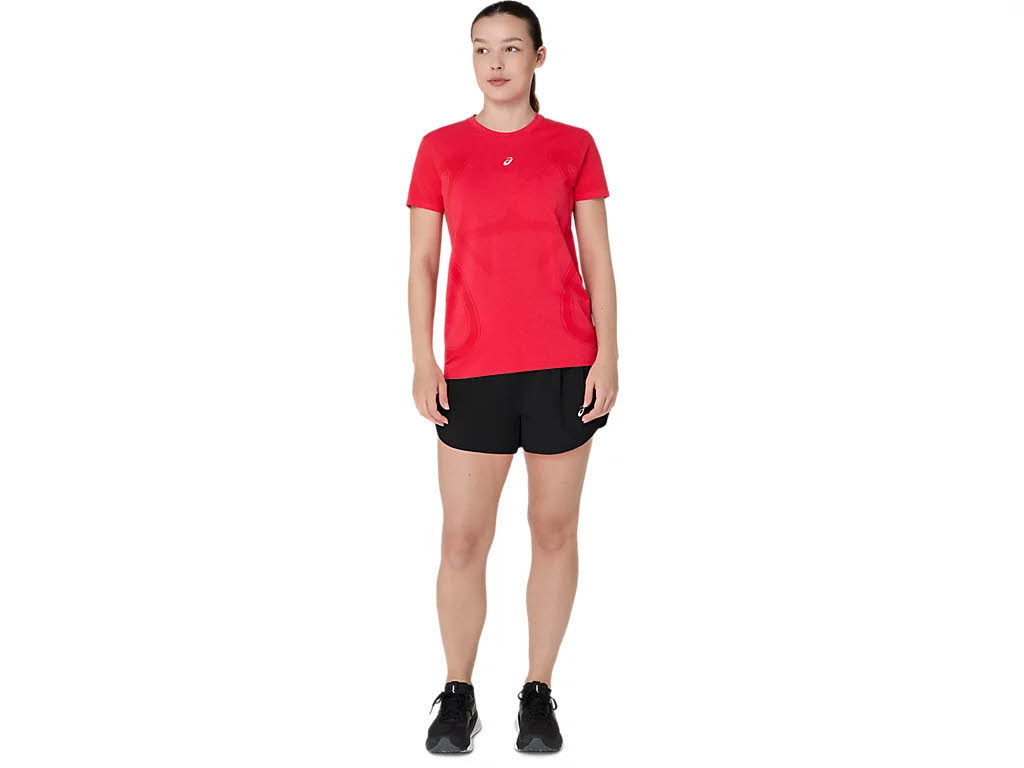 Asics ROAD SEAMLESS SS TOP Damen Laufshirt T-Shirt rot