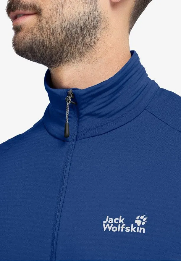 Jack Wolfskin Litestride Fz Herren atmungsaktive Fleecejacke blau