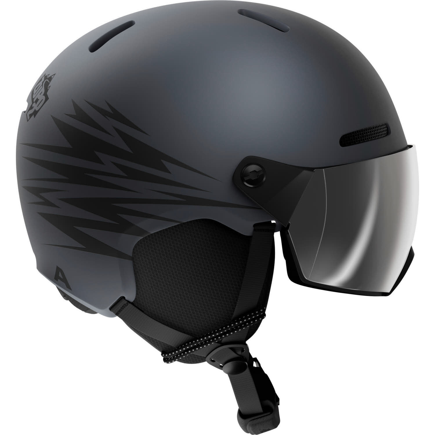 ALPINA ZUPO 2 VISOR Q-LITE midn.-grey Kinder Ski-/Snowboardhelm grau