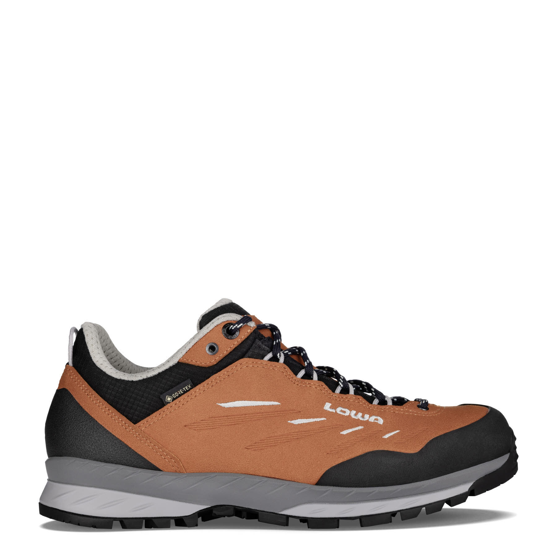 Lowa DELAGO GTX LO Wanderschuh Trekkingschuh Herren schwarz orange