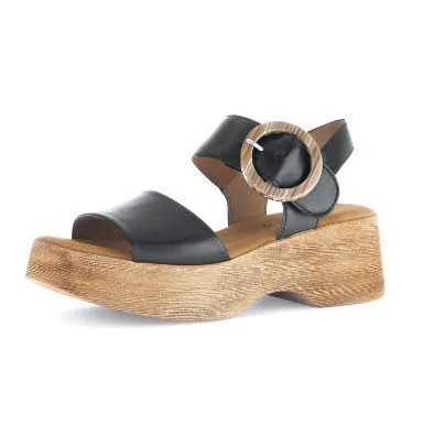 Gabor Damen Riemchensandale Sandalette schwarz