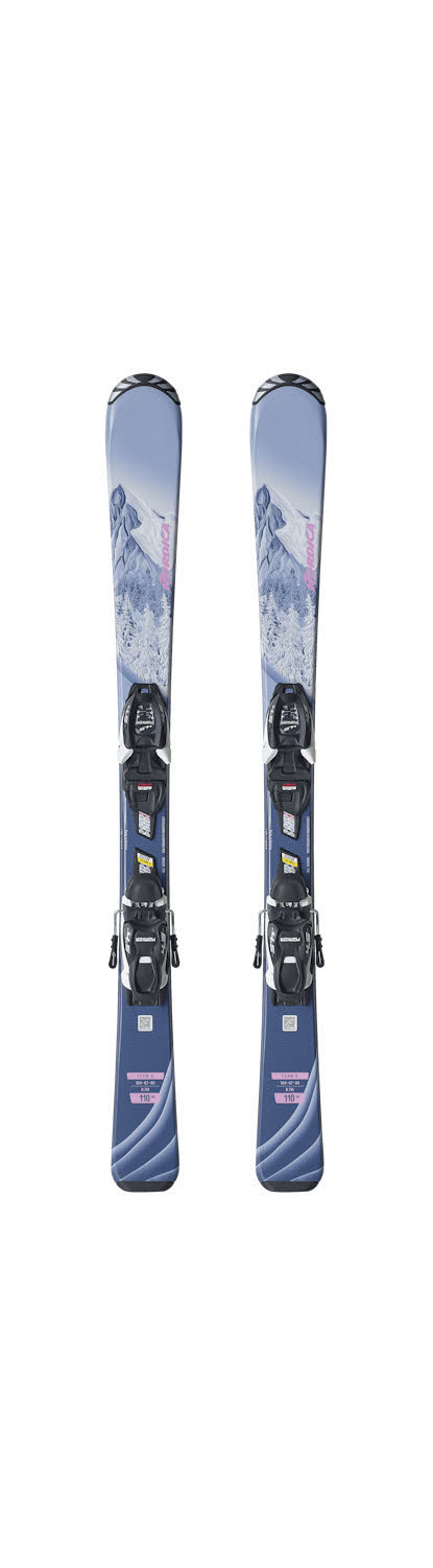 Nordica Team G (70-90) + JR 4.5 FDT  Mädchen Ski Einsteiger 26/27 heidelbeere/rosa