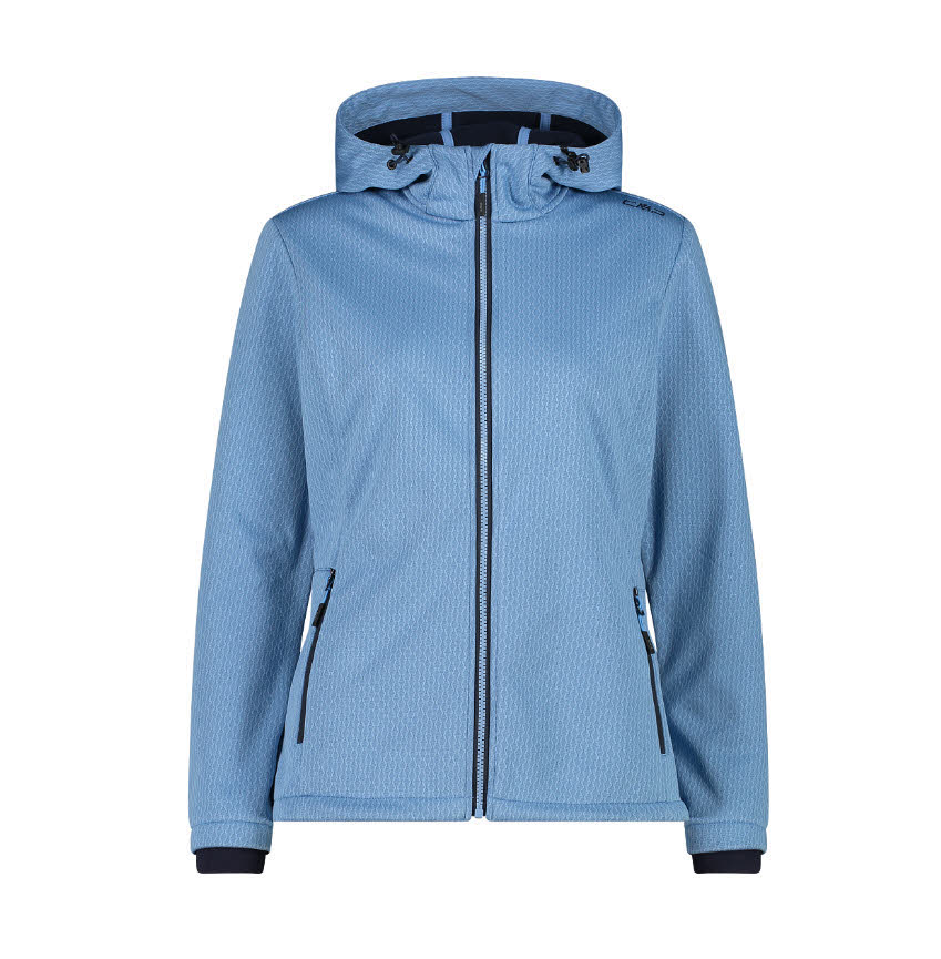 CMP Damen Kapuzenjacke Softshelljacke blau