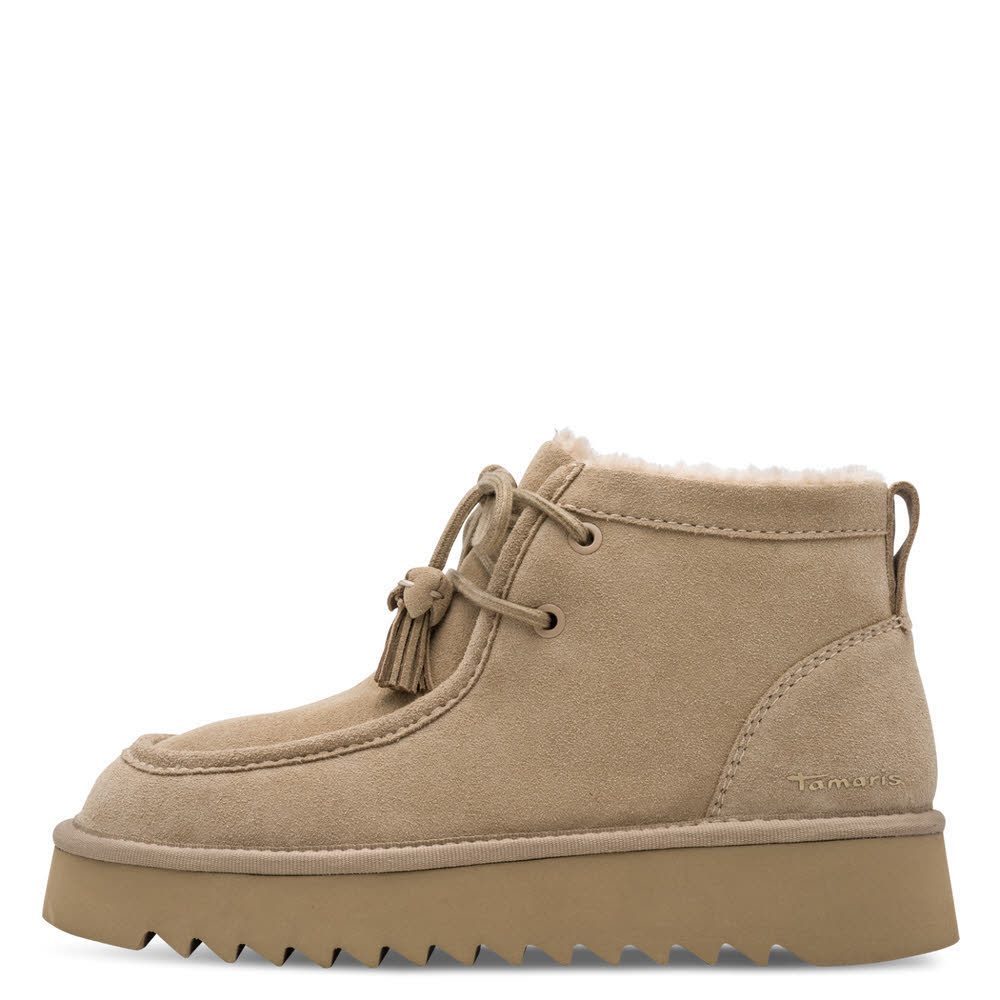 Tamaris Damen Stiefel Stiefelette beige