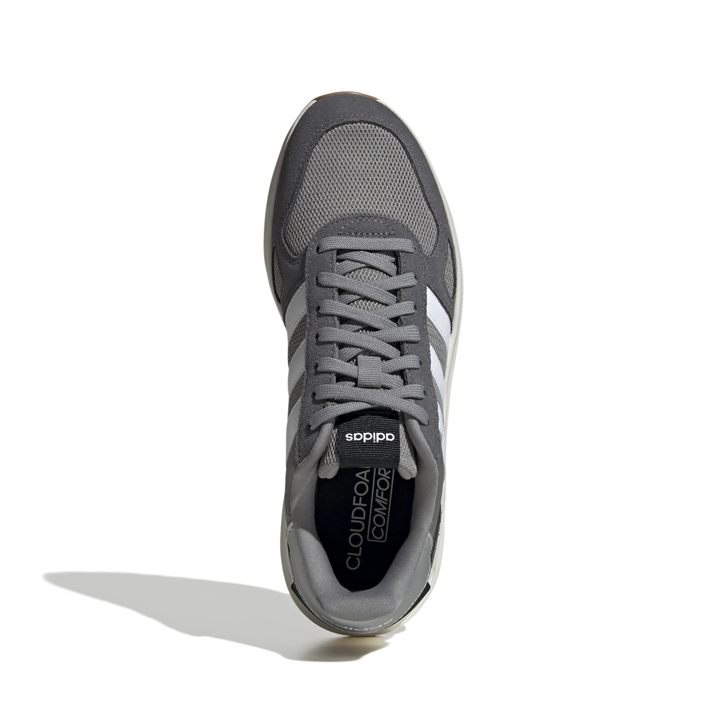 adidas RUN 84 Herren Sneaker Low sportlich Freizeitschuhe grau/weiß