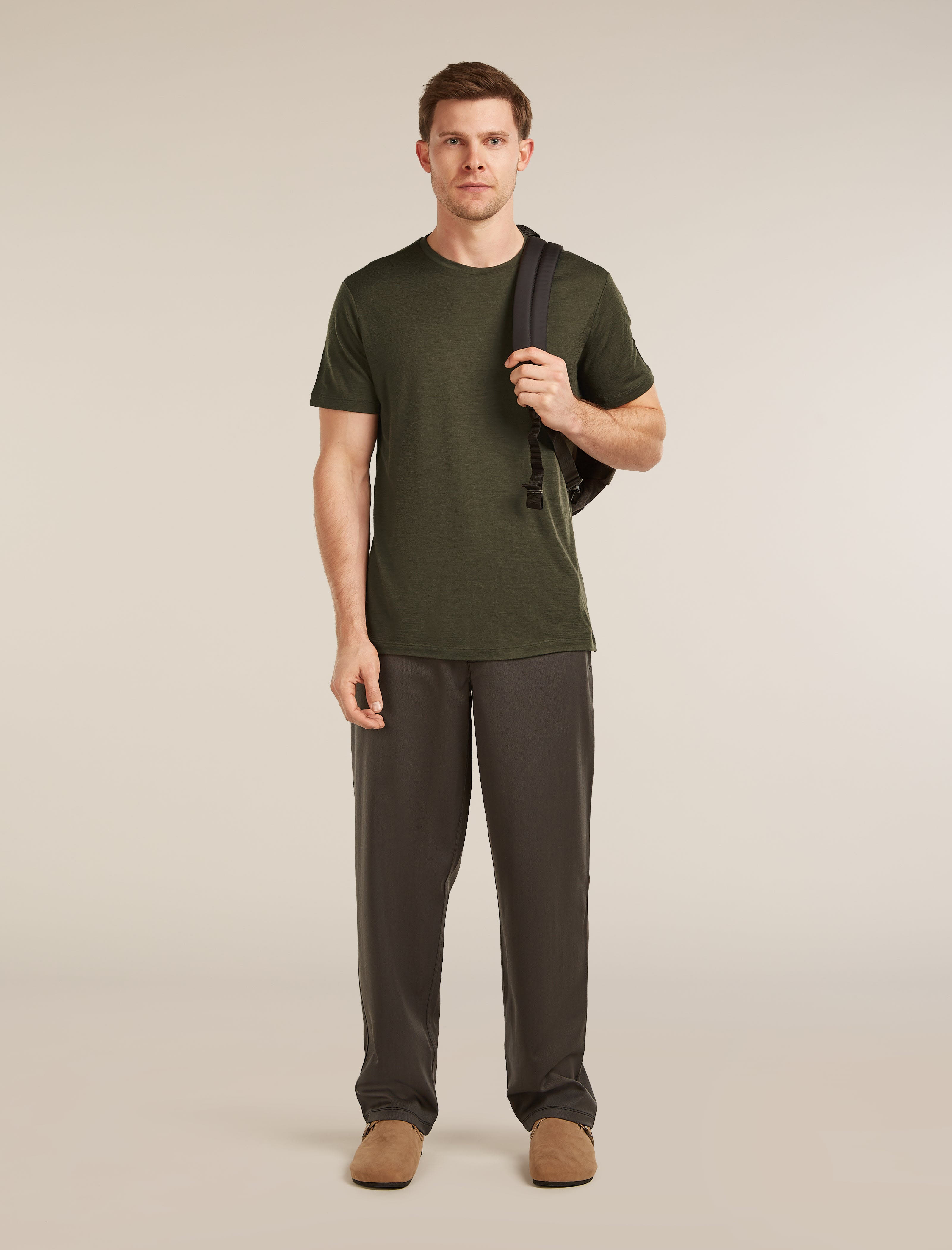 Icebreaker Merino 150 Tech Lite SS Tee Herren Merinoshirt grün