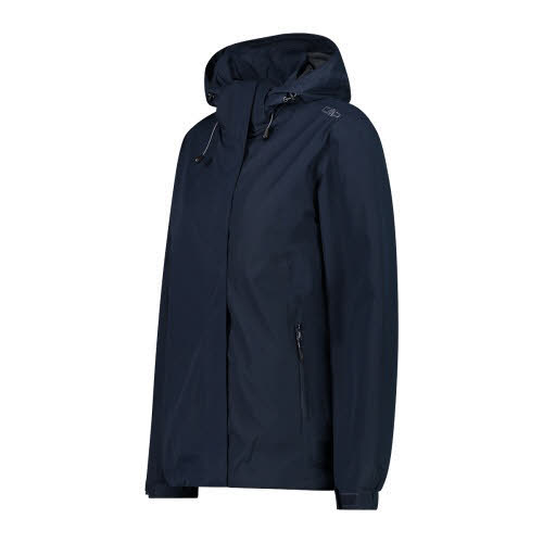 CMP Jacket Zip Hood Regenjacke mit abnehmbarer Kapuze Kapuzenjacke Outdoor Damen blau