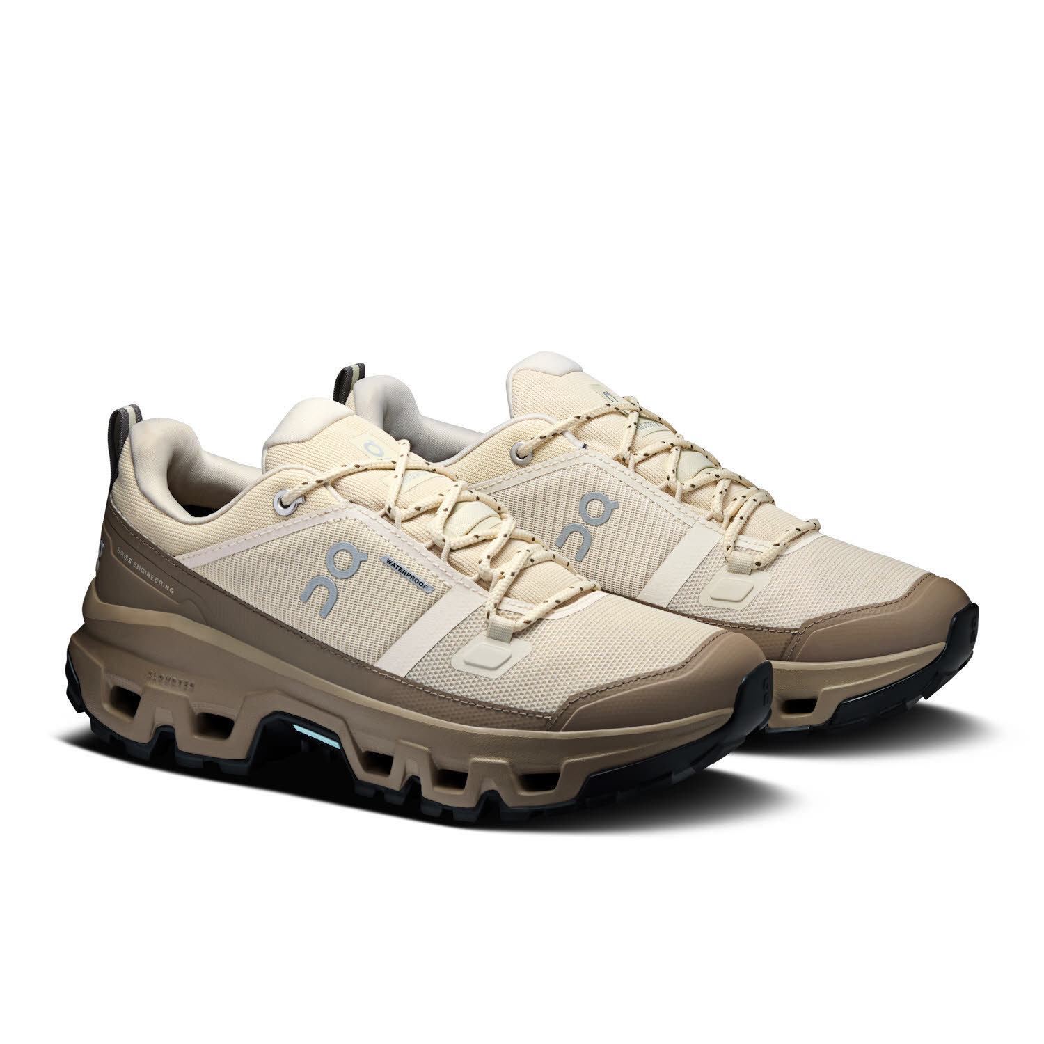 ON CLOUDROCK LOW WP Damen Wanderschuhe Trekkingschuhe grain/soba