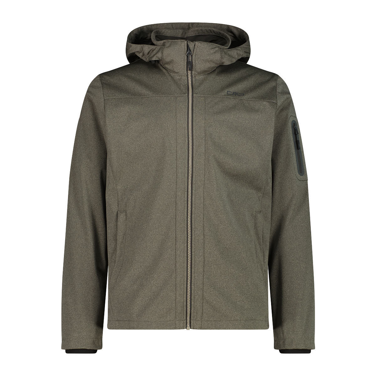 CMP MAN JACKET ZIP HOOD Herren Softshelljacke Wanderjacke sage mel-pine