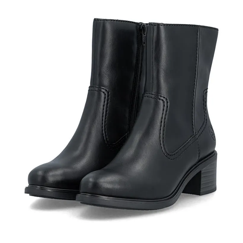 Rieker Stiefelette Slipper Freizeitschuh Damen schwarz