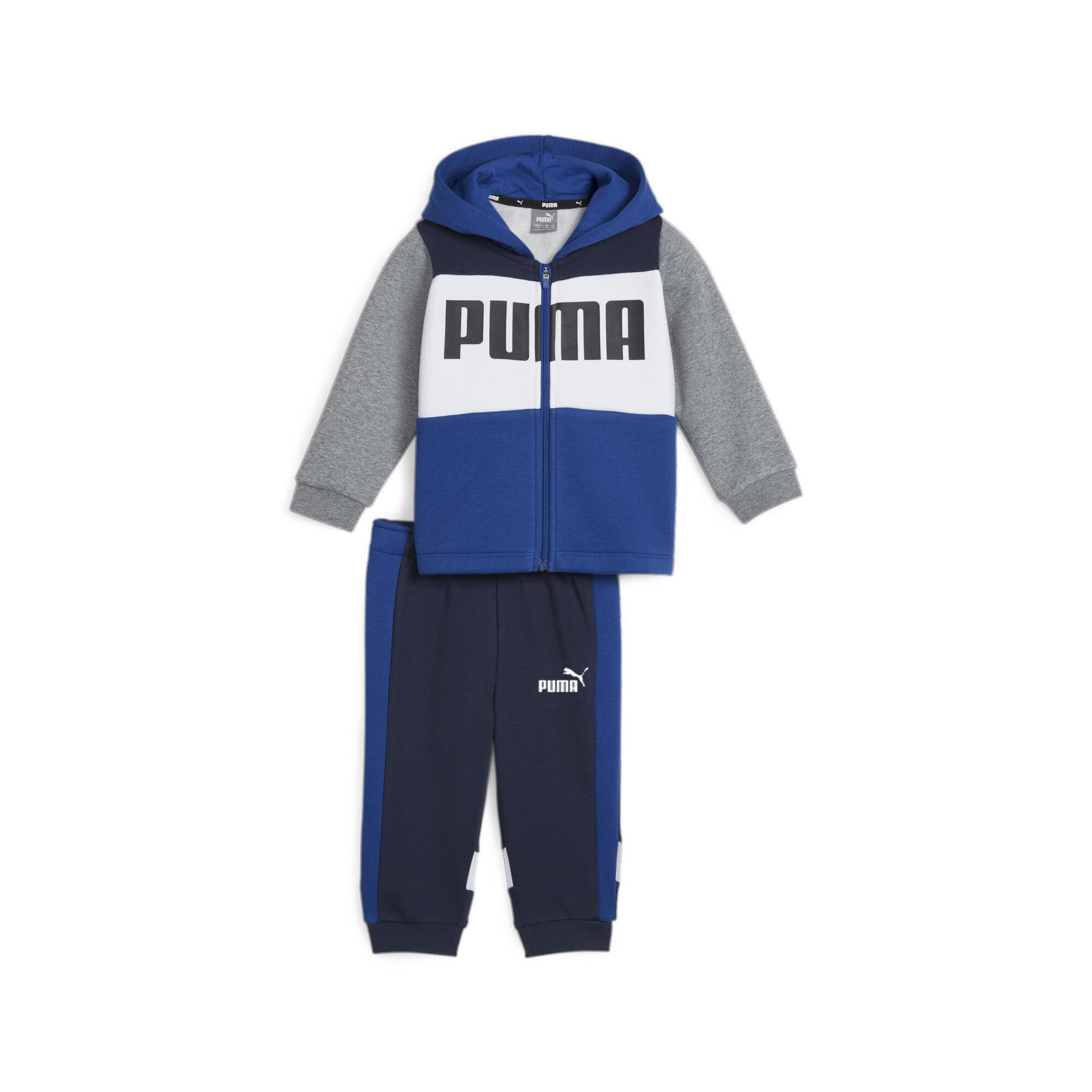 Puma MINICATS Colorblock Jogger FL Jogginganzug Kleinkinder Babys blau grau