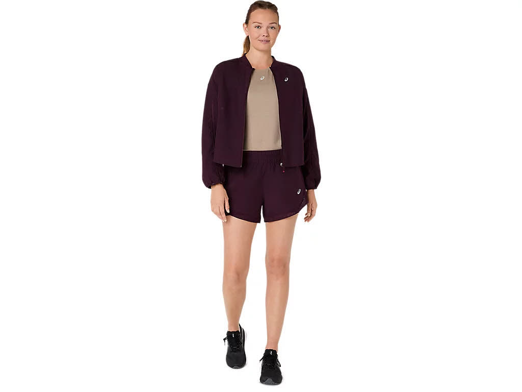 Asics NAGINO RUN ADJUSTABLE JACKET Damen Laufjacke Sportjacke lila