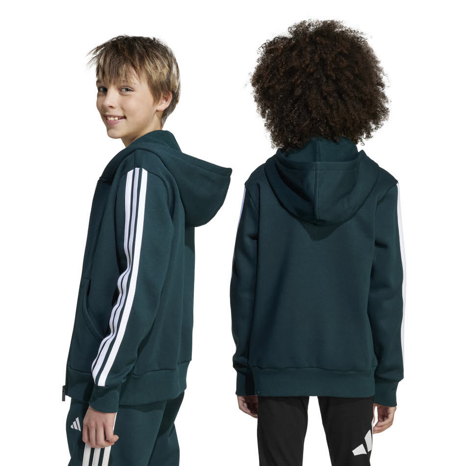 adidas Essentials Kinder Kapuzenjacke blau/weiß