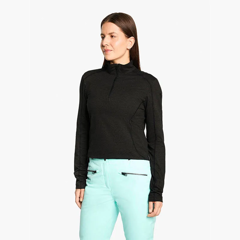 Ziener JENITA-Z midlayer lady Damen Skirolli Funktionsshirt schwarz