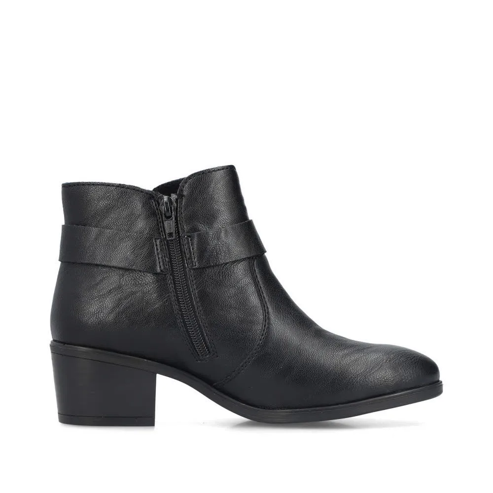 Rieker HWK Damen Stiefel Modestiefel Stiefeletten schwarz