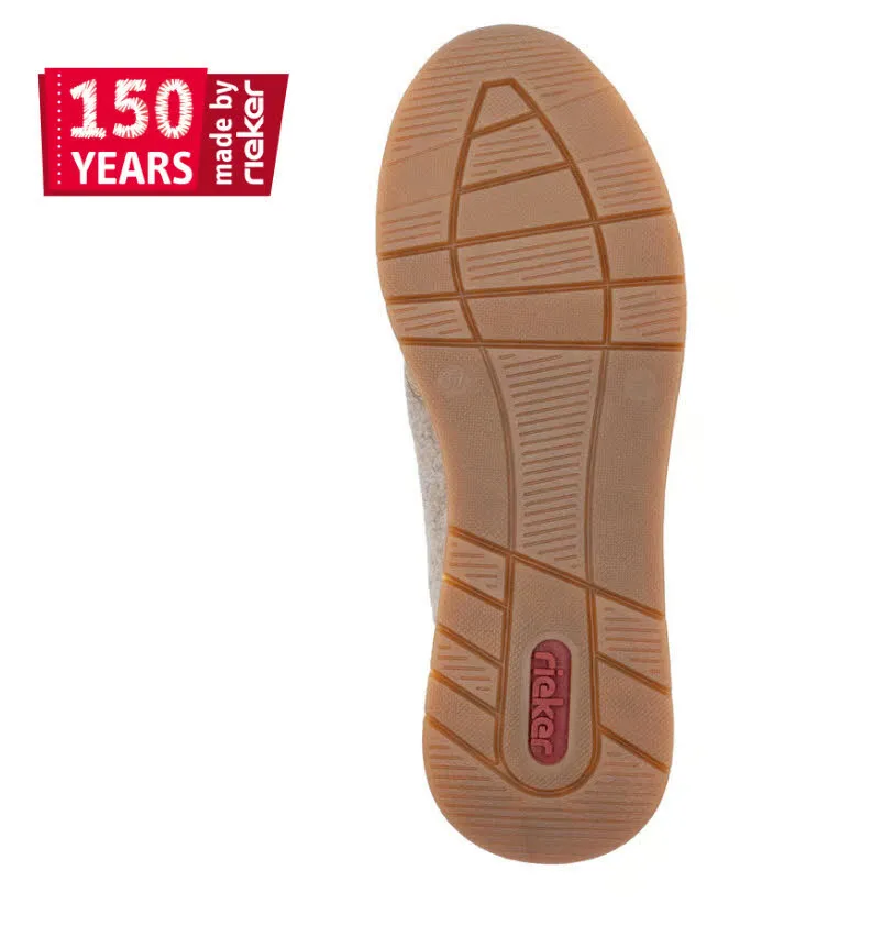 Rieker Damen Halbschuhe Sneaker Schnürer beige
