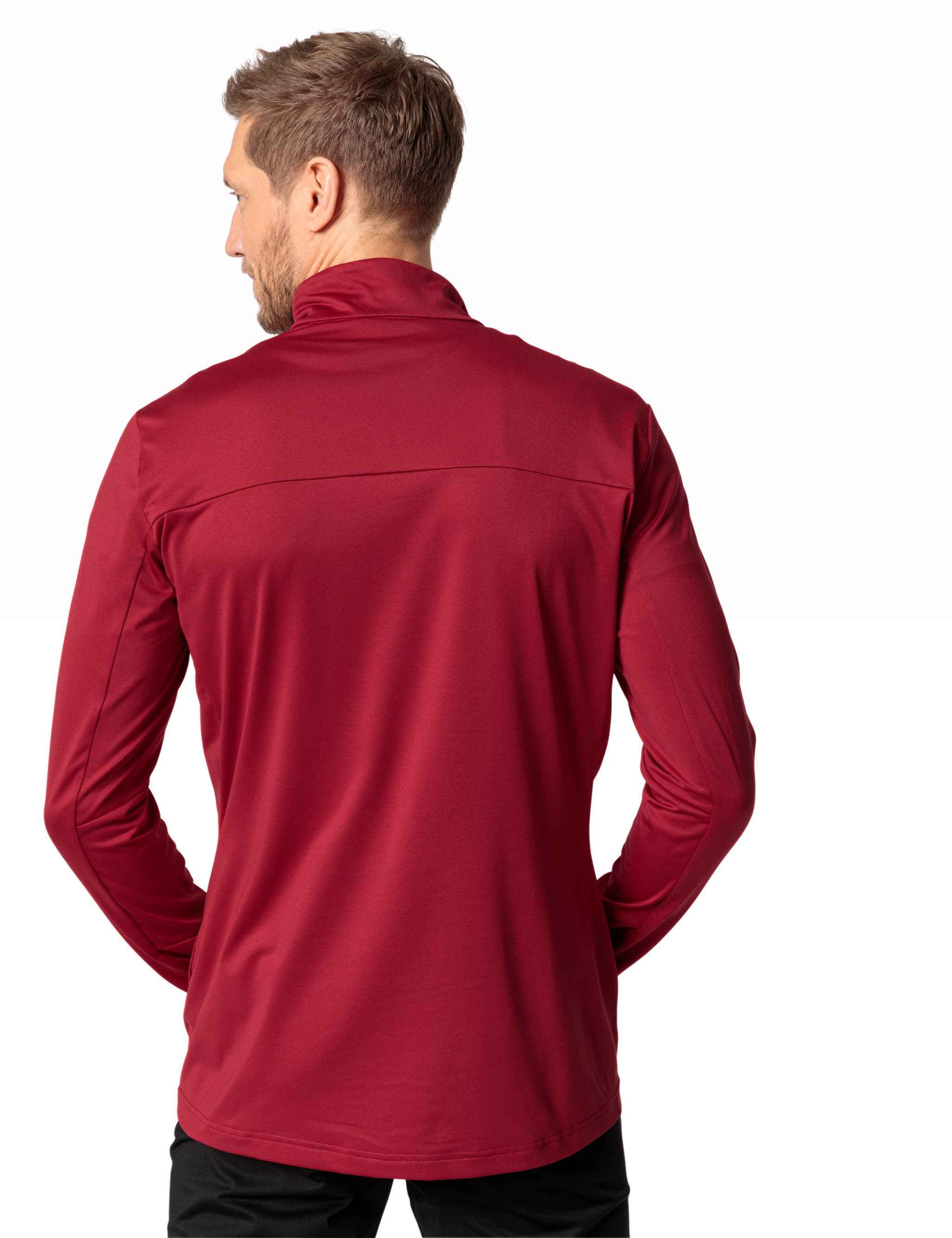 Vaude Men's Livigno Halfzip II Langarmshirt Skirolli Herren rot