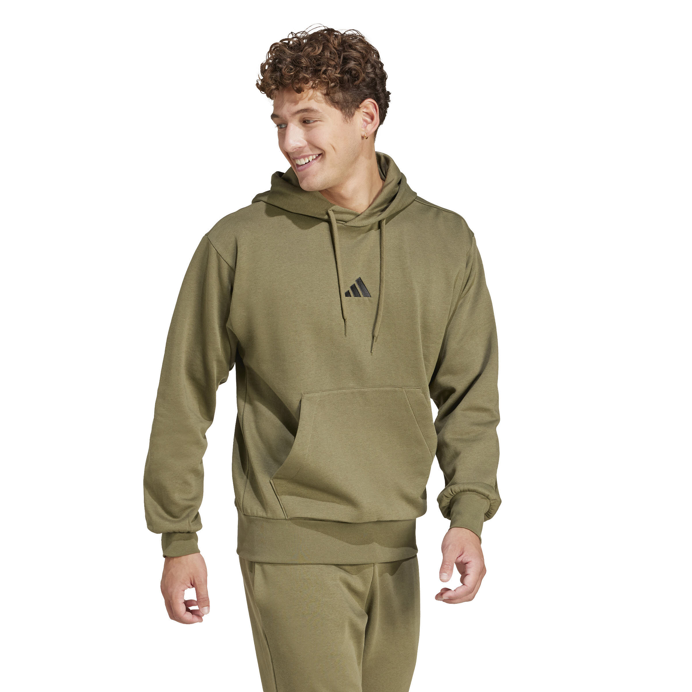 adidas Essentials Feelcozy Hoodie Herren grün