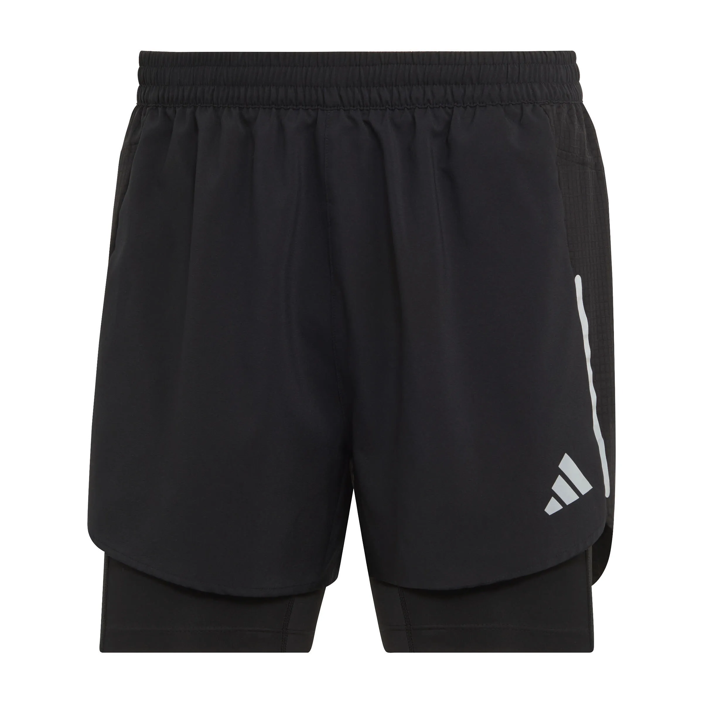 adidas Designed 4 Running 2-in-1 Shorts Herren kurze Hose Laufhose schwarz