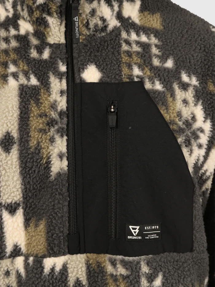 Brunotti Kelstyn-Print Men Fleece Herren Siberia Black