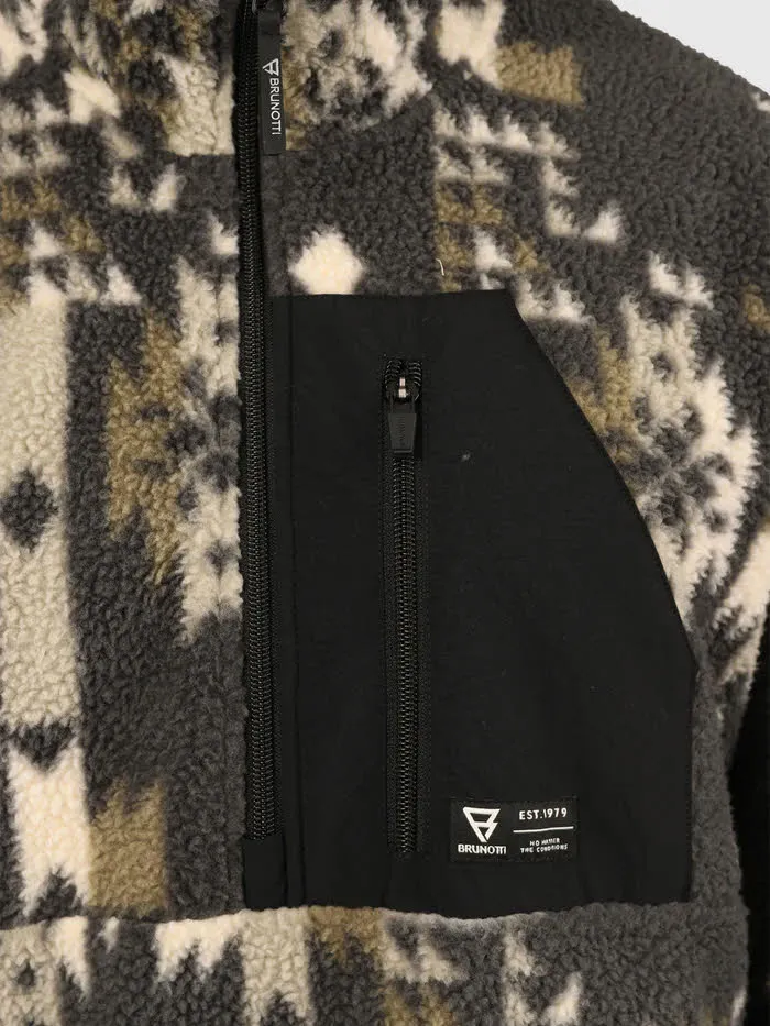 Brunotti Kelstyn-Print Men Fleece Herren Siberia Black