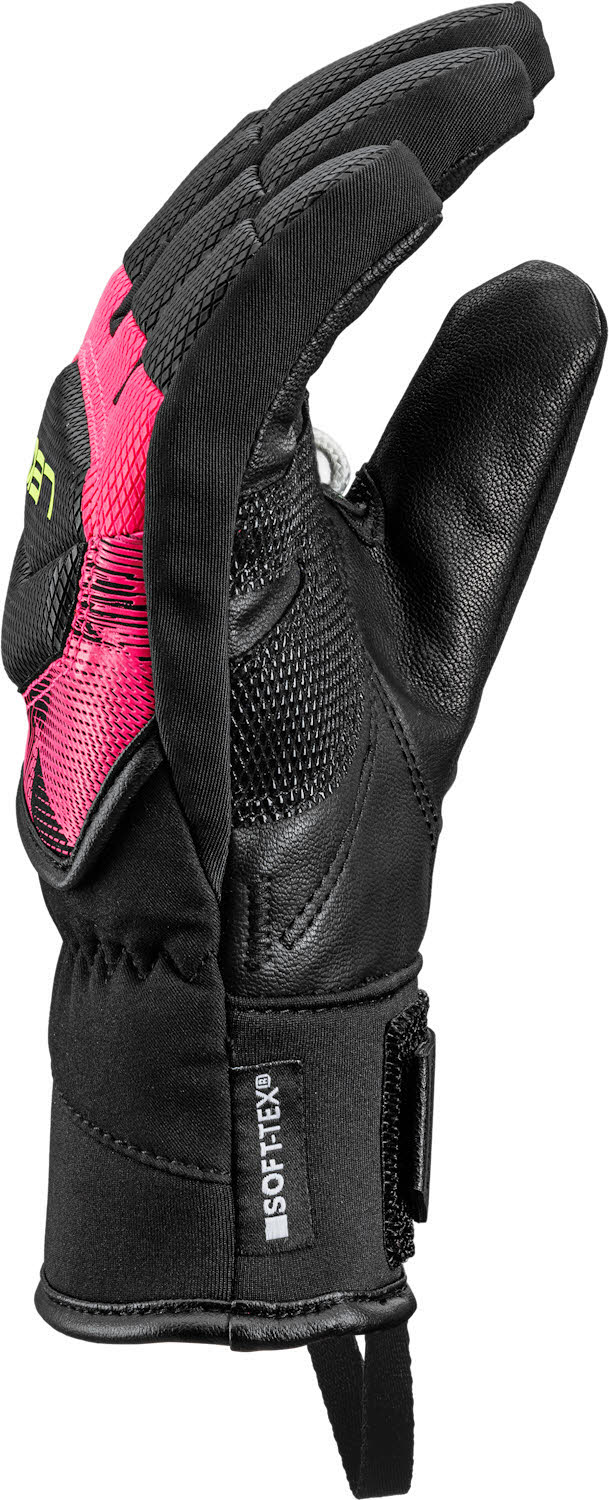 Leki WCR Core TR Junior Kinder Skihandschuhe Fingerlinge schwarz/pink