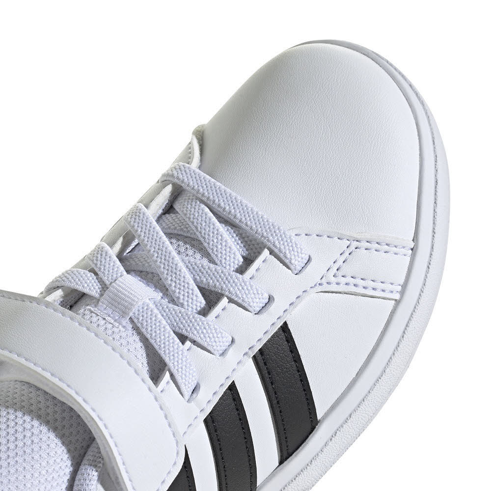 adidas GRAND COURT 2.0 EL Kinder Sportschuhe Klettverschluß weiß/schwarz