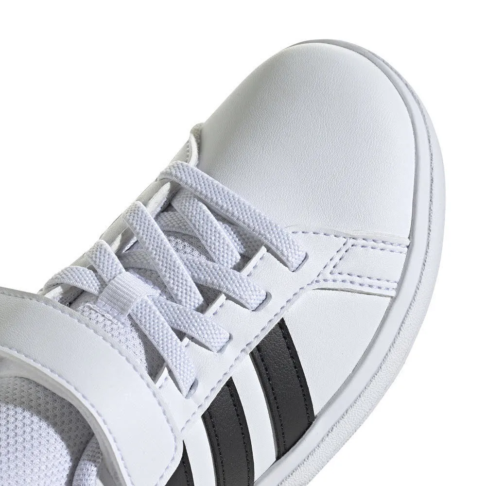 adidas GRAND COURT 2.0 EL Kinder Sportschuhe Klettverschluß weiß/schwarz