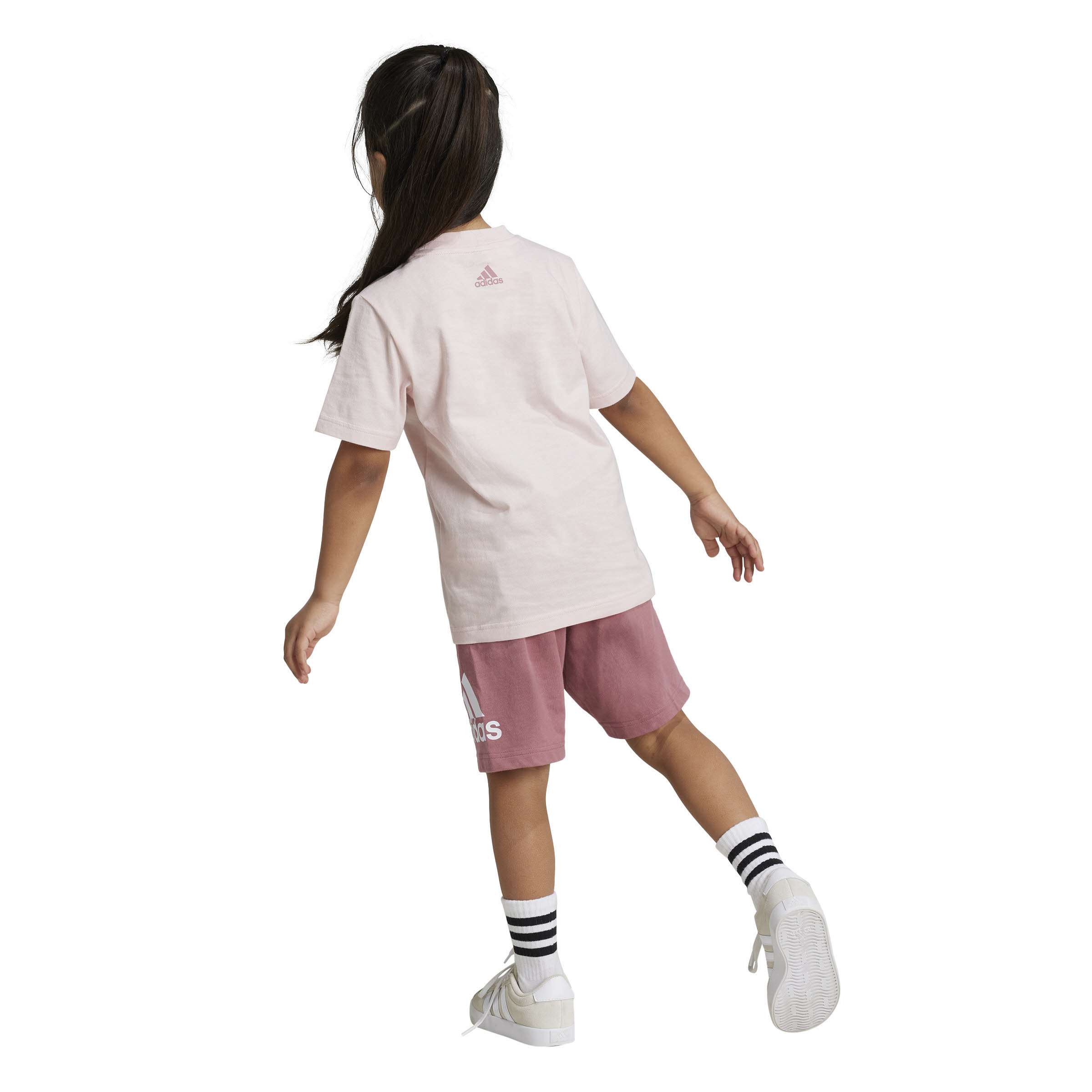 adidas Essentials Logo T-Shirt und Shorts Set Kinder rosarot